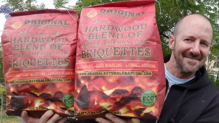 Natural Charcoal Briquettes - Pack of 2 - 15 lbs of Charcoal
