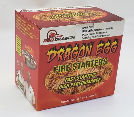 Dragon Egg Fire Starters - 100% Natural - Pit Boss Box: 32 pcs