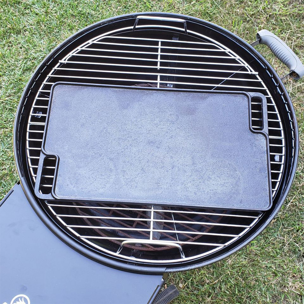 Bbq Dragon Heavy Duty Double Sided Cast Iron Reversible Griddle Grill Pan Bbq Dragon 
